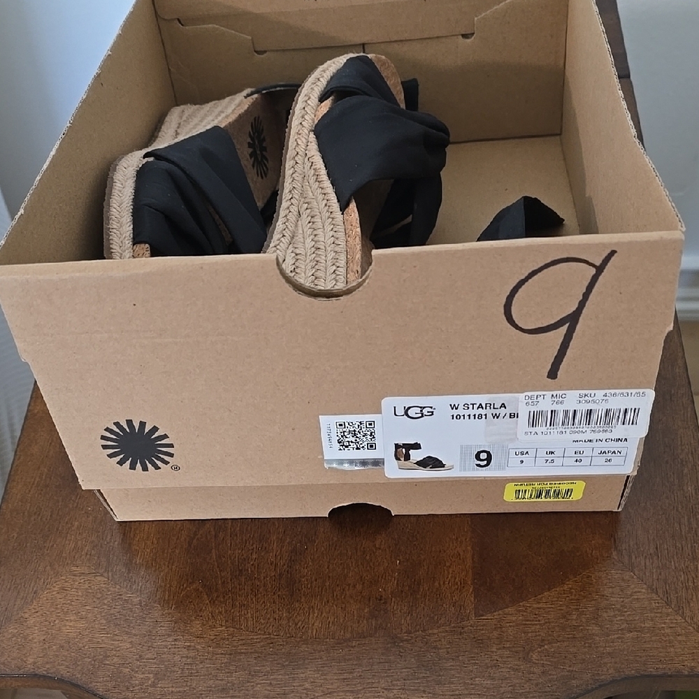 UGG Women's Black and Tan Shoes